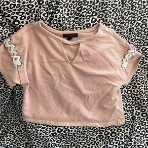 Material Girl Active Size Extra Small xs Rose Pink colored Crop Top